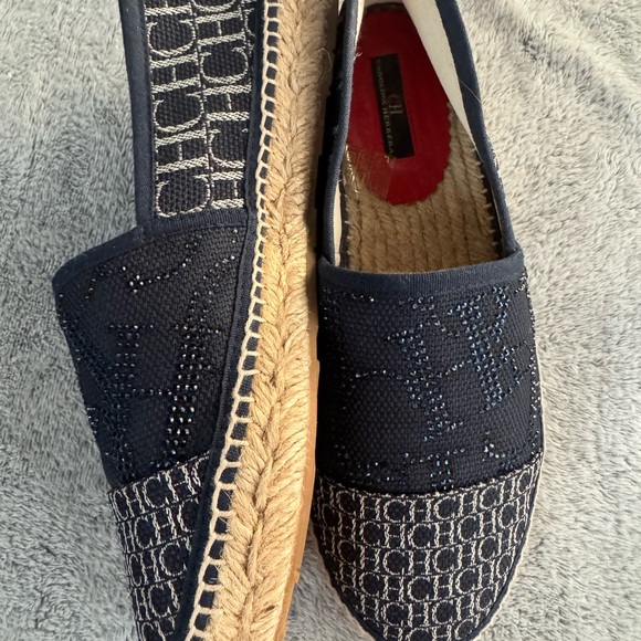 Carolina Herrera Blue Espadrilles with Quilted Pattern - Picture 2 of 8